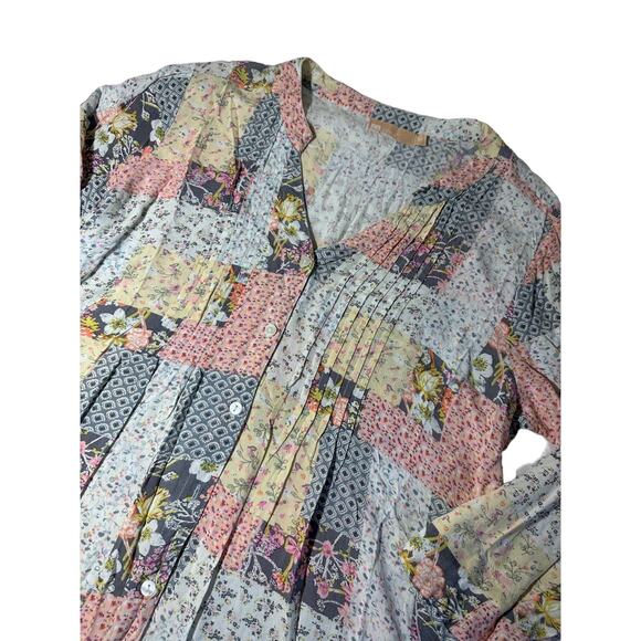 La Cera Button Down Blouse Size Medium - Picture 1 of 5